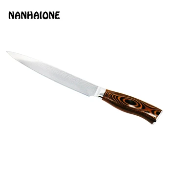 NANHAIONE 8inch Slicing Knife Damascus Steel Cleaver Knife Micarta Handle Professional Chef Knife Sashimi Knife CL034 
NANHAIONE 8inch Slicing Knife Damascus Steel Cleaver Knife Micarta Handle Professional Chef Knife Sashimi Knife CL034