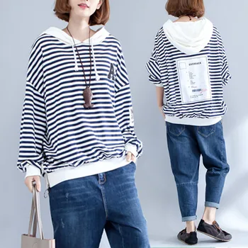 BIG SIZE 4XL Spring Autumn Women Fashion Stripe Letter Spliced Tops Ladies Female Plus Large Long Sleeve Loose Cotton Sweatshirt
BIG SIZE 4XL Spring Autumn Women Fashion Stripe Letter Spliced Tops Ladies Female Plus Large Long Sleeve Loose Cotton Sweatshirt