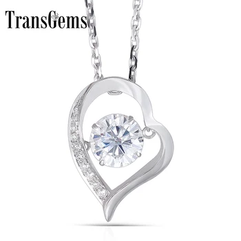 Transgems Moissanite Heart Shaped Pendant Solid 14K White Gold Center 1ct 6.5mm F Color Moissanite Floating Setting Pendant Gold
Transgems Moissanite Heart Shaped Pendant Solid 14K White Gold Center 1ct 6.5mm F Color Moissanite Floating Setting Pendant Gold