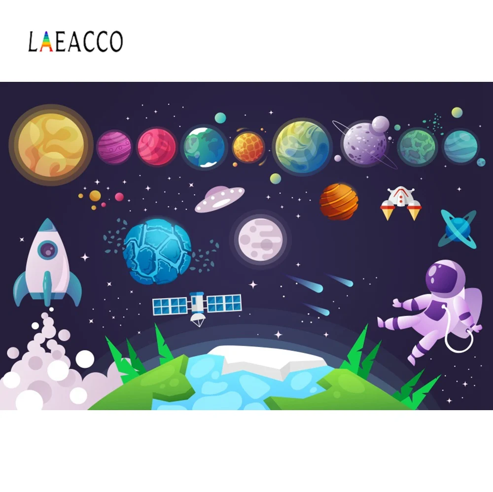 Cartoon Spaceship Astronaut Planet Starry Star Baby Birthday Party Pattern Photo Backgrounds Photography Backdrops Photo Studio
Cartoon Spaceship Astronaut Planet Starry Star Baby Birthday Party Pattern Photo Backgrounds Photography Backdrops Photo Studio