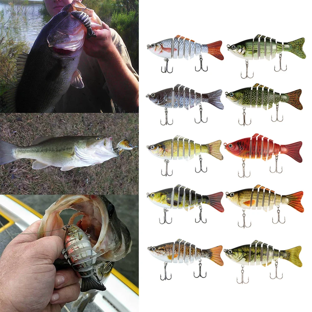Lixada 10cm/4" 15.5g Bionic Multi Jointed Fishing Lure Yellow Perch Walleye Pike Muskie Roach SUN-FISH Lifelike Hard Bait Bass
Lixada 10cm/4" 15.5g Bionic Multi Jointed Fishing Lure Yellow Perch Walleye Pike Muskie Roach SUN-FISH Lifelike Hard Bait Bass