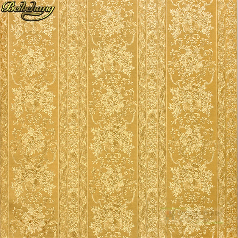 

beibehang papel de parede European hotel KTV Gold foil wallpaper for walls 3 d wall paper for living room wall papers home decor