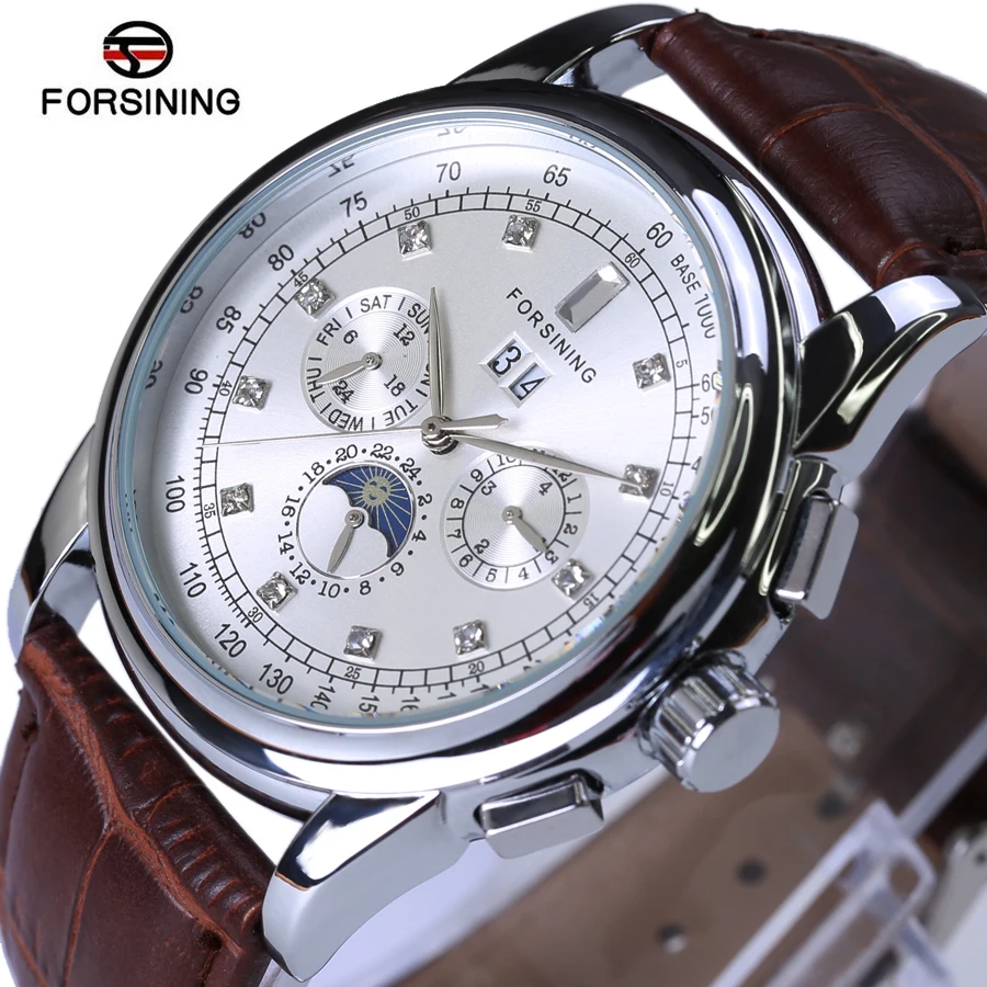 FORSINING Top Luxury Brand Watch Automatic mechanical Multifunction Clock Genuine Leather strap Men Watches reloj 2017 New
FORSINING Top Luxury Brand Watch Automatic mechanical Multifunction Clock Genuine Leather strap Men Watches reloj 2017 New