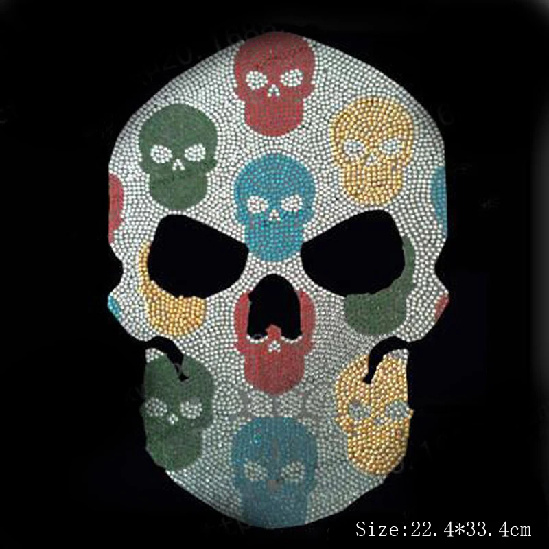 22.4*33.4cm Colorful Skull Patch Parches T-shirt Dresses Sweater hotfix rhinestones motif heat transfer Iron On Patches DIY
22.4*33.4cm Colorful Skull Patch Parches T-shirt Dresses Sweater hotfix rhinestones motif heat transfer Iron On Patches DIY