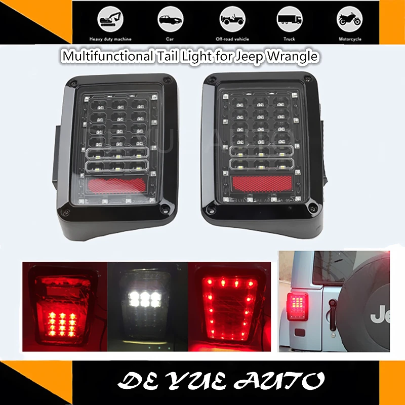 For Jeep Wrangler JK 2007-2015 American Version Integrated LED Tail light reasr singnal light Left Right auto rear lights
For Jeep Wrangler JK 2007-2015 American Version Integrated LED Tail light reasr singnal light Left Right auto rear lights