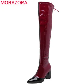 MORAZORA 2020 sexy over the knee thigh high boots women zip pointed toe autumn high heels shoes woman long boots big size 48
MORAZORA 2020 sexy over the knee thigh high boots women zip pointed toe autumn high heels shoes woman long boots big size 48