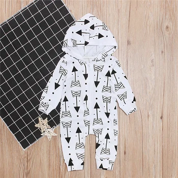 Newborn Baby Girl Boy Hooded Romper Arrow Jumpsuit Cotton Clothes Spring Autumn Outfits 
Newborn Baby Girl Boy Hooded Romper Arrow Jumpsuit Cotton Clothes Spring Autumn Outfits