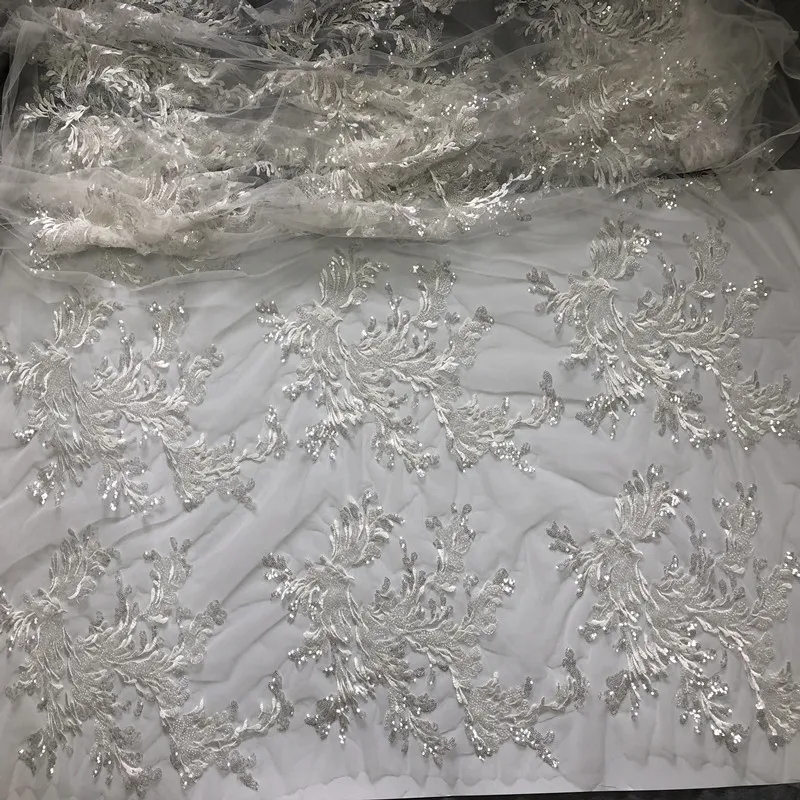 SASKIA 1Yard 9Pcs Flower Heavy Handmade Beaded Bridal Fabric 49" Ivory Wedding Dress Lace Fabric Mesh Embroidery Sequin Fabric
SASKIA 1Yard 9Pcs Flower Heavy Handmade Beaded Bridal Fabric 49" Ivory Wedding Dress Lace Fabric Mesh Embroidery Sequin Fabric