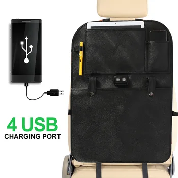 ODOMY 2pcs USB Universal Car Seat Back Storage Bag PU Leather Children Kick Mat Protector Auto Cover Stowing Tidying Organizer
ODOMY 2pcs USB Universal Car Seat Back Storage Bag PU Leather Children Kick Mat Protector Auto Cover Stowing Tidying Organizer
