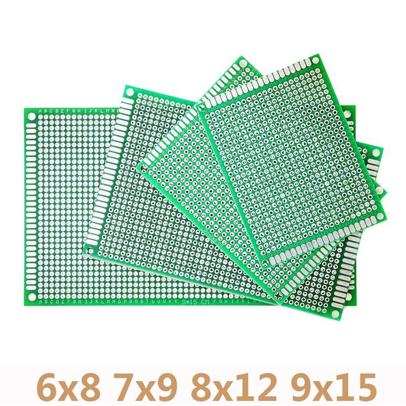 20 шт./6x8 7x9 8x12 9x15 см двухсторонний Прототип PCB Diy универсальная печатная плата для