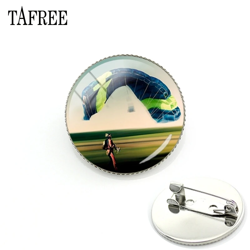 TAFREE Parachute Maximal Exercise Picture Brooch Trendy Design Pin Badge Glass Cabochon Dome Art Men Gift Jewelry SD02
TAFREE Parachute Maximal Exercise Picture Brooch Trendy Design Pin Badge Glass Cabochon Dome Art Men Gift Jewelry SD02