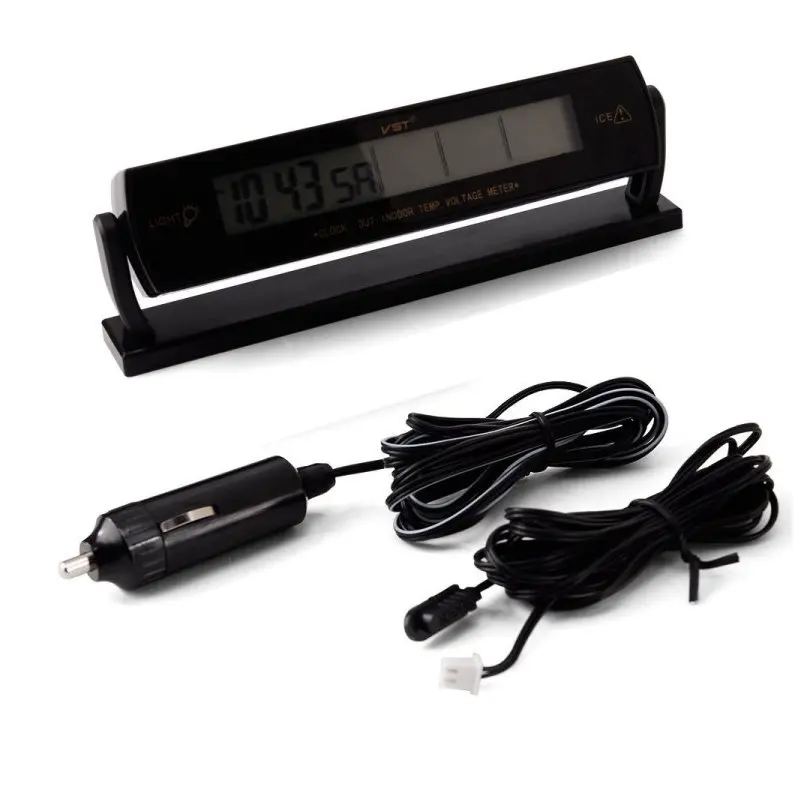Car LED Electronic Clock Alarm / Auto Indoor Outdoor Thermometer Temperature / Storage Battery Voltmeter / Model VST-7013V
Car LED Electronic Clock Alarm / Auto Indoor Outdoor Thermometer Temperature / Storage Battery Voltmeter / Model VST-7013V