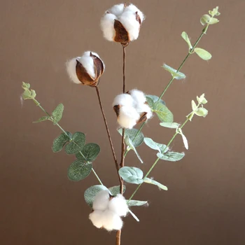 4pcs Artificial Flower Fake Cotton Branch Eucalyptus Leave Simulation Flower Bouquet Wedding Party Home Decor Room Decoration
4pcs Artificial Flower Fake Cotton Branch Eucalyptus Leave Simulation Flower Bouquet Wedding Party Home Decor Room Decoration