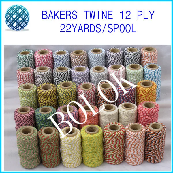 Baker's twine (22yard/spool)(50pcs/lot) double color bakers twine, divine twine 37 kind color wholesale
Baker's twine (22yard/spool)(50pcs/lot) double color bakers twine, divine twine 37 kind color wholesale