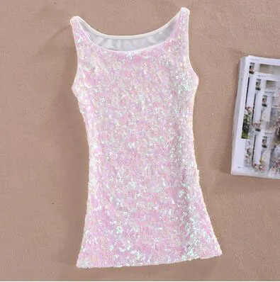 New Spring and Summer sequins, small suspender waistcoat, bottom-down sleeveless inner suspender, bottom-down shirt, trendy girl
New Spring and Summer sequins, small suspender waistcoat, bottom-down sleeveless inner suspender, bottom-down shirt, trendy girl