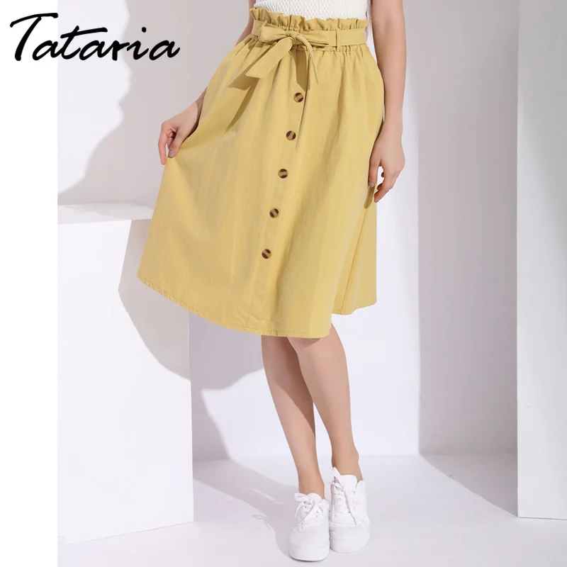 Summer Women Line School Skirt With Button Korean Skirts Womens Pleated High Waist Midi Knee Length Yellow Skirt Women Skirt
Summer Women Line School Skirt With Button Korean Skirts Womens Pleated High Waist Midi Knee Length Yellow Skirt Women Skirt