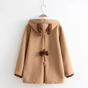 Japanese Lolita Sweet School Mori Girl Christmas Deer Pocket Hoodie Wool Long Jacket Women Thick Warm Fleece Winter Coat Jackets
Japanese Lolita Sweet School Mori Girl Christmas Deer Pocket Hoodie Wool Long Jacket Women Thick Warm Fleece Winter Coat Jackets