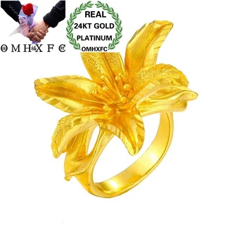 OMHXFC Wholesale European Fashion Hot Woman Bridal Party Birthday Wedding Gift Vintage Lily Flower Resizable 24KT Gold Ring EJ63
OMHXFC Wholesale European Fashion Hot Woman Bridal Party Birthday Wedding Gift Vintage Lily Flower Resizable 24KT Gold Ring EJ63