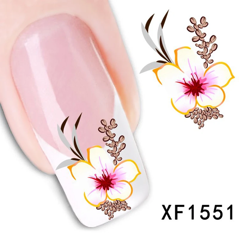 1sheet Hot Designs Beauty Flower Stamping Stencils Decorations Nail Art Water Transfer Stickers Decals Tips Nails XF1551
1sheet Hot Designs Beauty Flower Stamping Stencils Decorations Nail Art Water Transfer Stickers Decals Tips Nails XF1551
