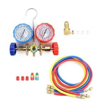 Refrigerant Manifold Gauge set With Hose And Hook for Air Condition Refrigeration R22 404 R407 R134 / R134 R404 R410
Refrigerant Manifold Gauge set With Hose And Hook for Air Condition Refrigeration R22 404 R407 R134 / R134 R404 R410