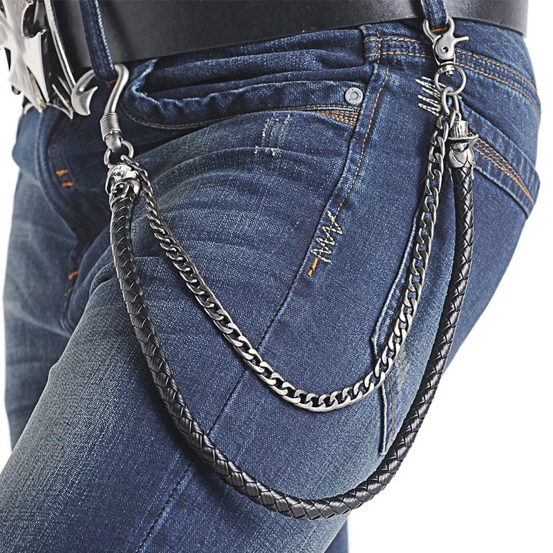 Fashion new Waist Accessories Men Hip-hop Punk Rock Alloy Plating Skull Big Hook PU belt knitted Jeans Pant Chains
Fashion new Waist Accessories Men Hip-hop Punk Rock Alloy Plating Skull Big Hook PU belt knitted Jeans Pant Chains