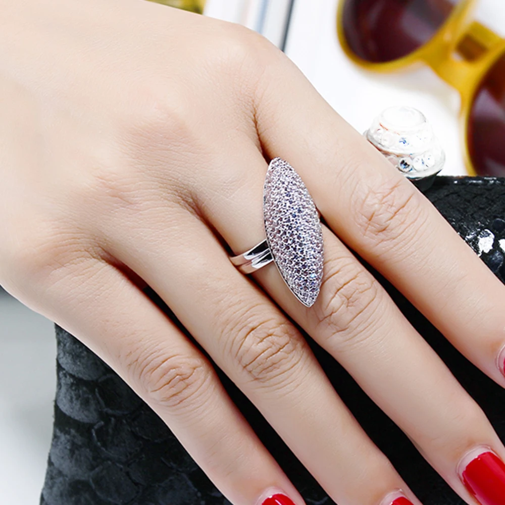 Very long ring setting aaa cubic Zirconia stones women rings large female white and gold color jewelry copper trendy jewellery
Very long ring setting aaa cubic Zirconia stones women rings large female white and gold color jewelry copper trendy jewellery