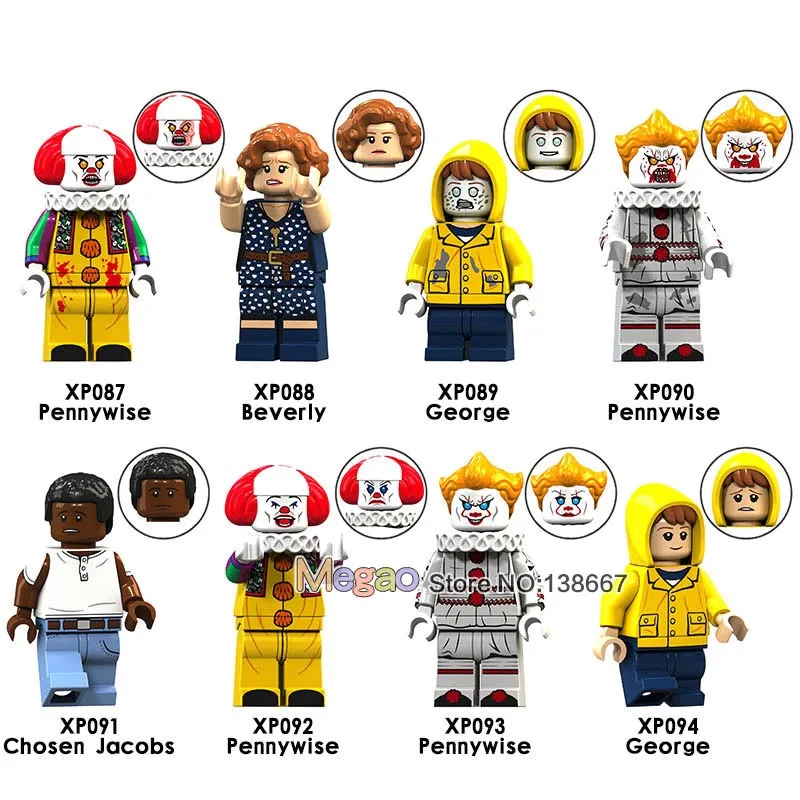Horror Movie It Clown Pennywise Freddy jason voorhees pinhead Texas Chainsaw Building Blocks Halloween Creepy Doll Toys For Kids
Horror Movie It Clown Pennywise Freddy jason voorhees pinhead Texas Chainsaw Building Blocks Halloween Creepy Doll Toys For Kids