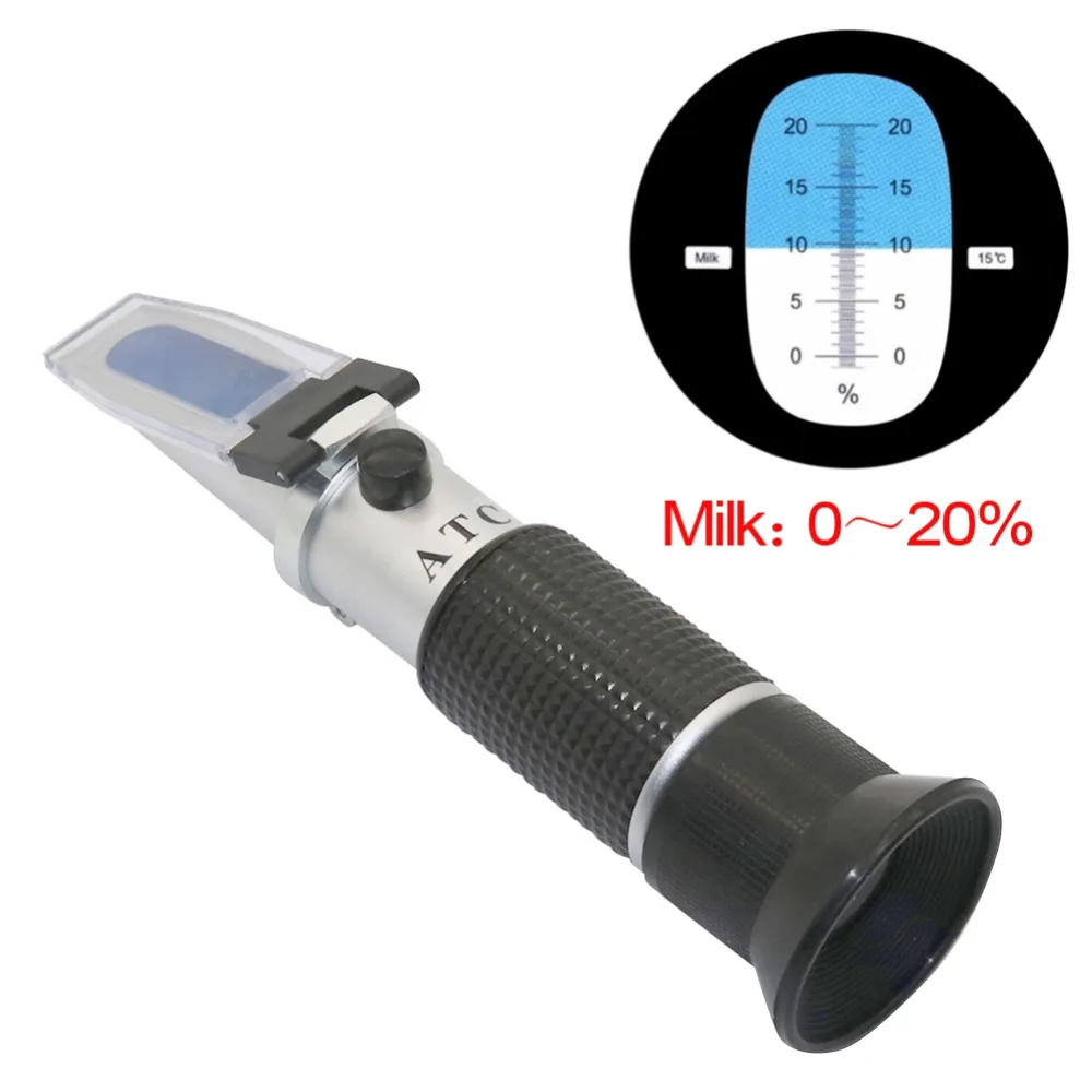 1 Pcs Cows Tools 0~20% Milk Concentration Handheld Refractometer Automatic Temperate Compensation Tester
1 Pcs Cows Tools 0~20% Milk Concentration Handheld Refractometer Automatic Temperate Compensation Tester