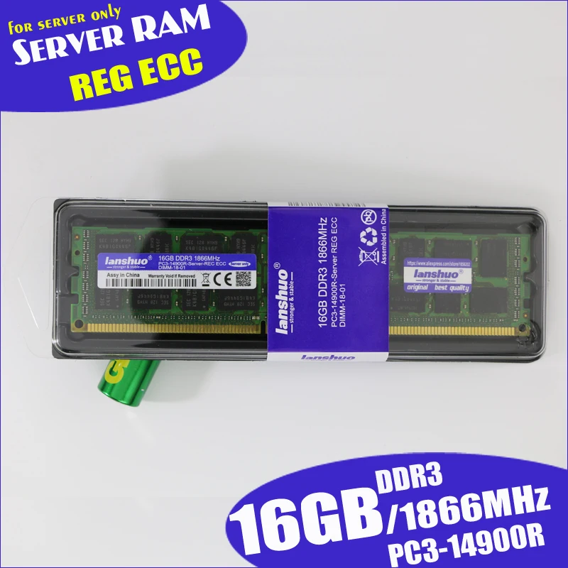 lanshuo 16GB PC3 14900R DDR3 1866MHz 16G 2Rx4 REG ECC High Quality server memory RAM normal work sell 1333 1600
lanshuo 16GB PC3 14900R DDR3 1866MHz 16G 2Rx4 REG ECC High Quality server memory RAM normal work sell 1333 1600