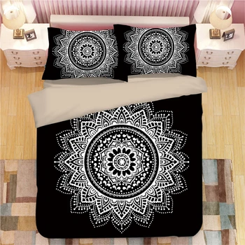 3D Mandala Bedding Sets black Duvet Cover With Pillowcases Flower single double queen king Bedclothes Bohemian 3pcs Bedspreads 
3D Mandala Bedding Sets black Duvet Cover With Pillowcases Flower single double queen king Bedclothes Bohemian 3pcs Bedspreads