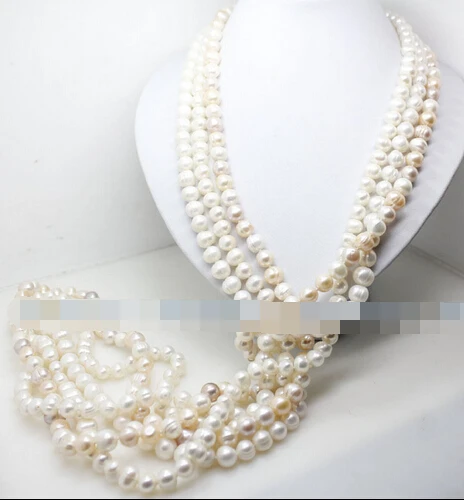 ddh003806 set 3 strands real natural white peach lavender pearl necklace 45"long
ddh003806 set 3 strands real natural white peach lavender pearl necklace 45"long