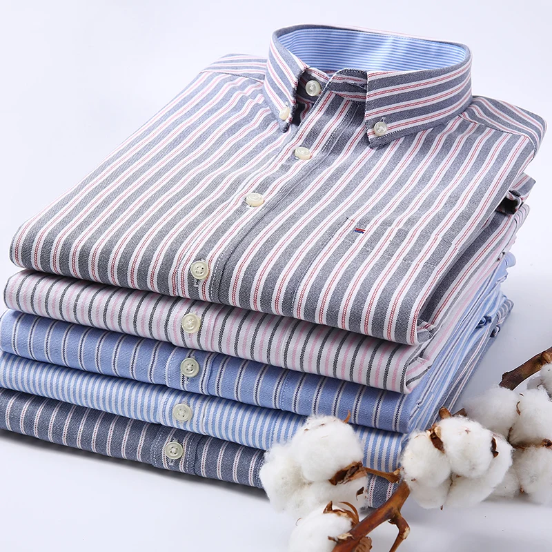 Genuine 2019 Aoliwen brand men Oxford Spinning Long Sleeve Shirt stripe Fashion quality Men's tops casual Square collar shirt
Genuine 2019 Aoliwen brand men Oxford Spinning Long Sleeve Shirt stripe Fashion quality Men's tops casual Square collar shirt