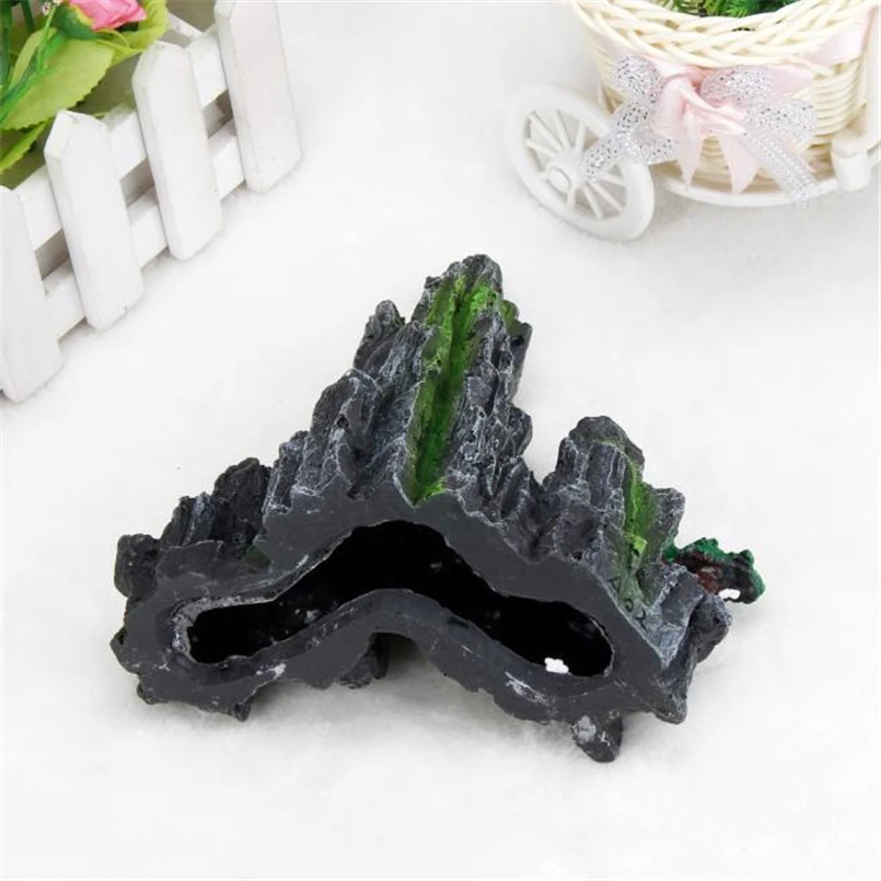 New Cartoon resin castle aquariums castle decoration aquarium mountain hot sale on Decorative Rocks Ornaments #4D27 (1)