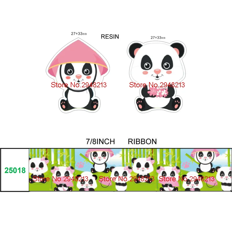 printed cartoon panda grosgrain ribbon and resin sets 7/8inch 50yard ribbon and 50pcs resin 1sets REB459
printed cartoon panda grosgrain ribbon and resin sets 7/8inch 50yard ribbon and 50pcs resin 1sets REB459