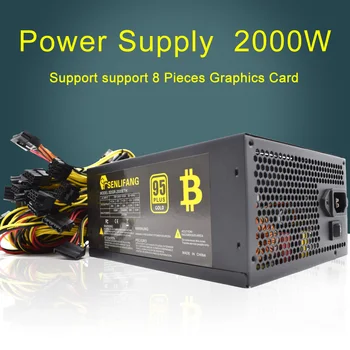 

2pcs 2000W Power Supply 95% High Efficiency for Ethereum S9 S7 L3 Rig Mining 180-260V for bitcoin miner asic bitcoin Mining