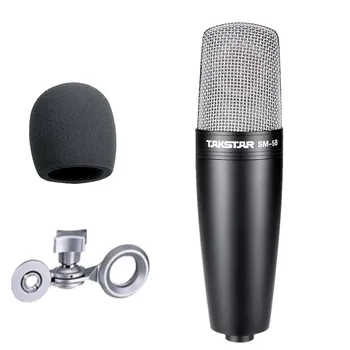Takstar SM-5B-S side-address studio condenser microphone,metal design,with aluminum suitcase,for recording/chat room
Takstar SM-5B-S side-address studio condenser microphone,metal design,with aluminum suitcase,for recording/chat room