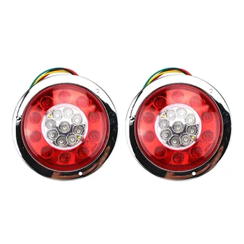 2 Pcs LED Trailer Tail Lights Chrome 4.3 inch 10V-30V 19 LED Car Truck Trailer Lorry Brake Stop Turn Signal Brake Running Light
2 Pcs LED Trailer Tail Lights Chrome 4.3 inch 10V-30V 19 LED Car Truck Trailer Lorry Brake Stop Turn Signal Brake Running Light