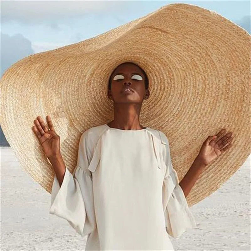 WZCX 2019 New Fashion Huge 80cm Wide Brim Women Straw Hat Casual Tide Vacation Foldable Summer Beach Hat Adult Cap
WZCX 2019 New Fashion Huge 80cm Wide Brim Women Straw Hat Casual Tide Vacation Foldable Summer Beach Hat Adult Cap