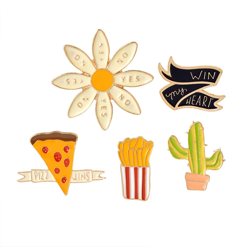 New Cartoon Cute Daisy Hat Cactus Fries Brooch Pins Button pin Jeans Bag Decoration fashion Jewelry For Girl Gift Wholesale
New Cartoon Cute Daisy Hat Cactus Fries Brooch Pins Button pin Jeans Bag Decoration fashion Jewelry For Girl Gift Wholesale