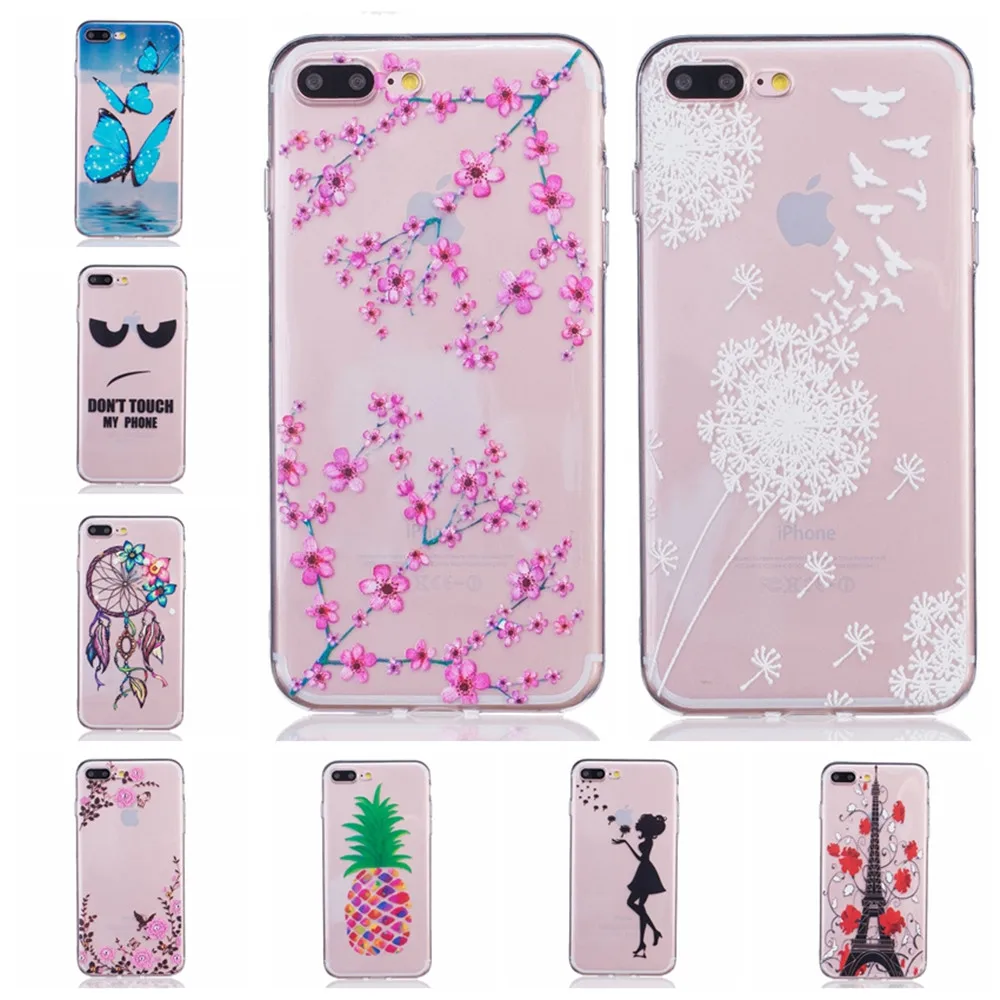 3D Embossed font b Case b font Slim Clear Soft TPU Silicone Cover for Apple font