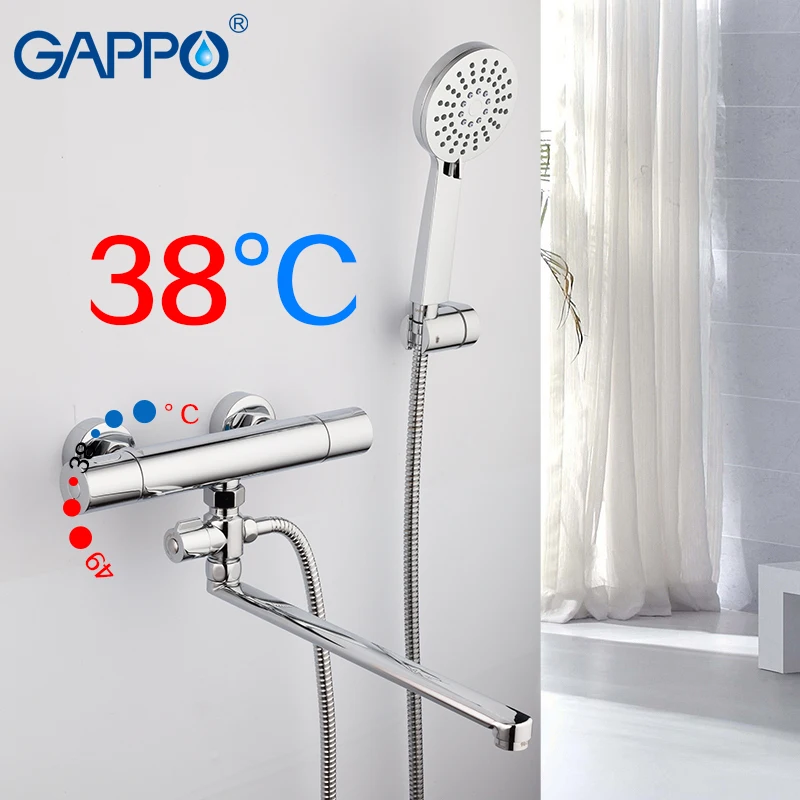 

GAPPO shower faucet thermostatic shower mixer bathroom head shower set wall mounted waterfall bathtub taps torneira do anheiro