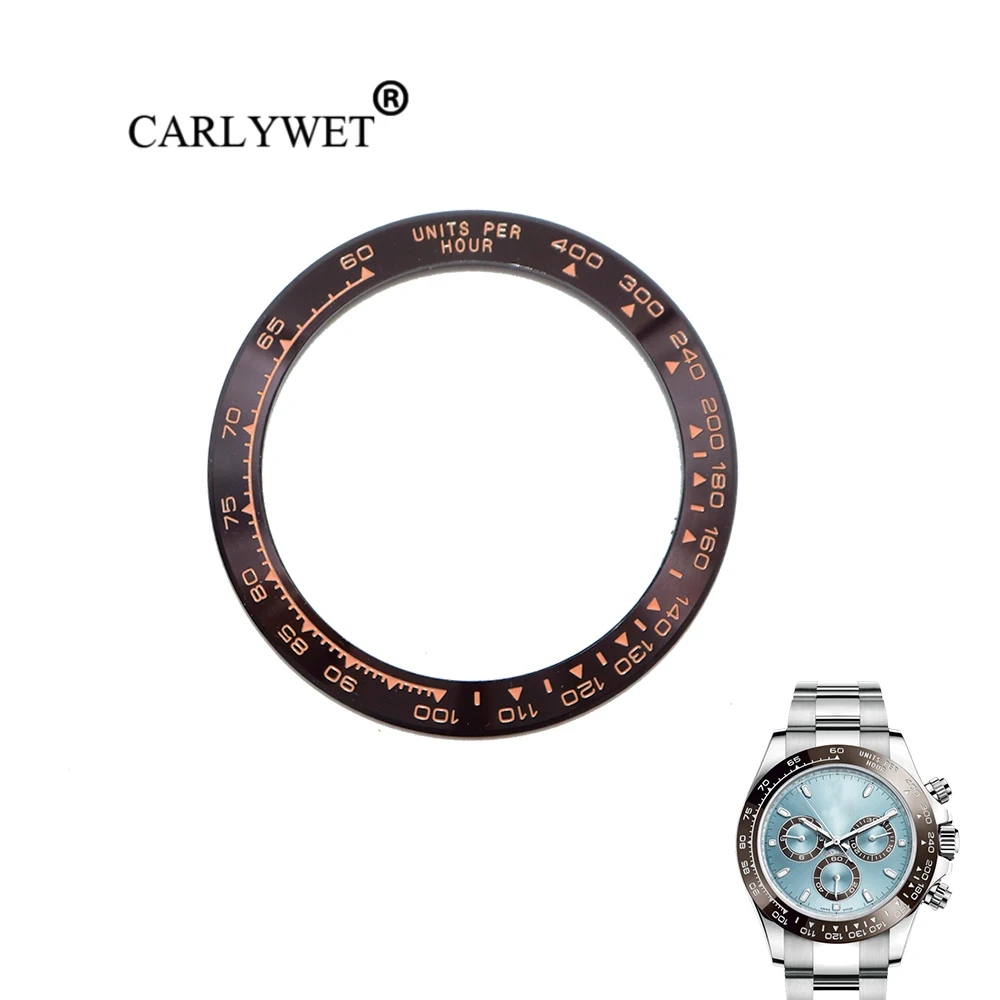 CARLYWET Replacement High Quality Pure Ceramic Brown With Rose Gold Writings 38.6mm Watch Bezel for DAYTONA 116500 - 116520
CARLYWET Replacement High Quality Pure Ceramic Brown With Rose Gold Writings 38.6mm Watch Bezel for DAYTONA 116500 - 116520