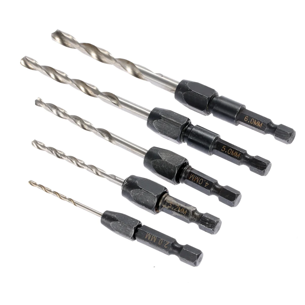 5 Pcs Drill Bit Set 1/4" Hex Shank Wood HCS Drill Bit Set 2, 3.2, 4, 5, 6 MM Quick Change Metal Tools Hex Cordless Screwdrivers
5 Pcs Drill Bit Set 1/4" Hex Shank Wood HCS Drill Bit Set 2, 3.2, 4, 5, 6 MM Quick Change Metal Tools Hex Cordless Screwdrivers
