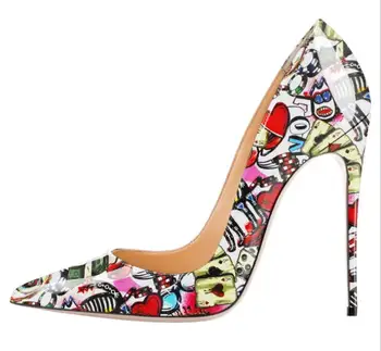 Cute Cartoon Woman Pumps Graffiti Floral Thin High Heels 12 cm Street Style Women Shoes Sexy Pointed Toe Plus Size Thin Heel
Cute Cartoon Woman Pumps Graffiti Floral Thin High Heels 12 cm Street Style Women Shoes Sexy Pointed Toe Plus Size Thin Heel
