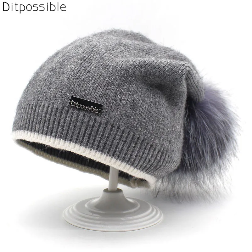 Ditpossible 2018 new winter wool hat winter style warm beanies skullies caps real fur hats silver fox fur pompom hat
Ditpossible 2018 new winter wool hat winter style warm beanies skullies caps real fur hats silver fox fur pompom hat