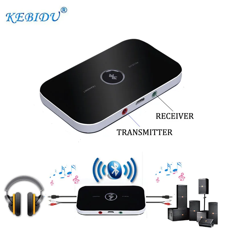 KEBIDU 2018 Bluetooth Transmitter & Receiver 3.5mm Audio Cable 2-in-1 Wireless Adapter for Headphone Speaker TV Stereos MP3 MP4
KEBIDU 2018 Bluetooth Transmitter & Receiver 3.5mm Audio Cable 2-in-1 Wireless Adapter for Headphone Speaker TV Stereos MP3 MP4