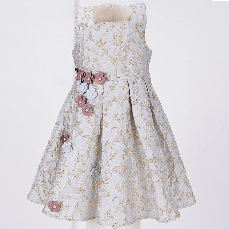 2017 Sweet New Kids Formal Flower Vest Dress Children Clothing Sleeveless Summer Dress Girls Pearl Floral Pattern Vest Vestido
2017 Sweet New Kids Formal Flower Vest Dress Children Clothing Sleeveless Summer Dress Girls Pearl Floral Pattern Vest Vestido