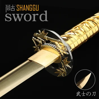 Silver Scabbard Golden Bamboo Decoration Japan Samurai Sword Middle East real Golden Sword Blade Ninja Props Home Decorations
Silver Scabbard Golden Bamboo Decoration Japan Samurai Sword Middle East real Golden Sword Blade Ninja Props Home Decorations