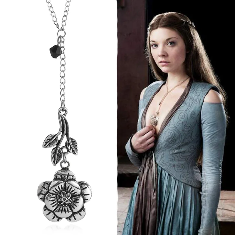TV Movie Game of Thrones Tyrell Rose Necklace Replica GOT Margaery Tyrell Leaf Flower Double Dragon Rose Flower Heart Necklaces
TV Movie Game of Thrones Tyrell Rose Necklace Replica GOT Margaery Tyrell Leaf Flower Double Dragon Rose Flower Heart Necklaces