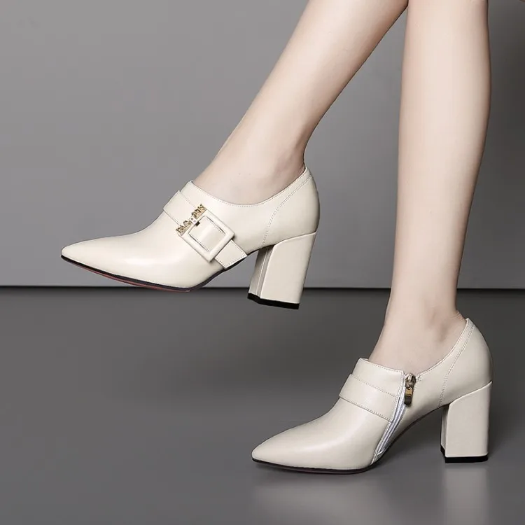 MLJUESE 2019 women pumps Soft Cow leather buckle strap beige color autumn spring pointed toe high heels pumps party size 42
MLJUESE 2019 women pumps Soft Cow leather buckle strap beige color autumn spring pointed toe high heels pumps party size 42